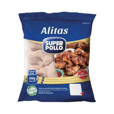 Alitas de pollo congeladas Super Pollo 800 g