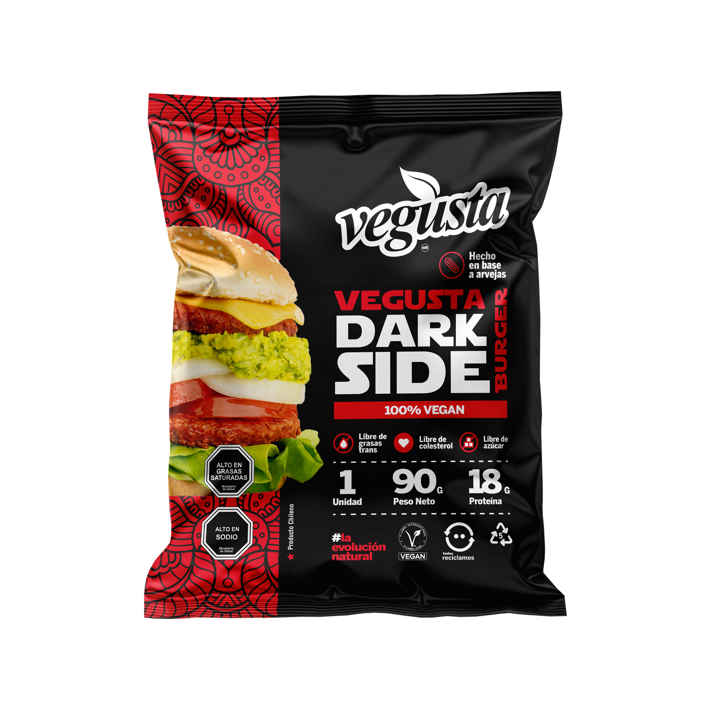 Hamburgesa Dark Side (plant-based) - Unidad