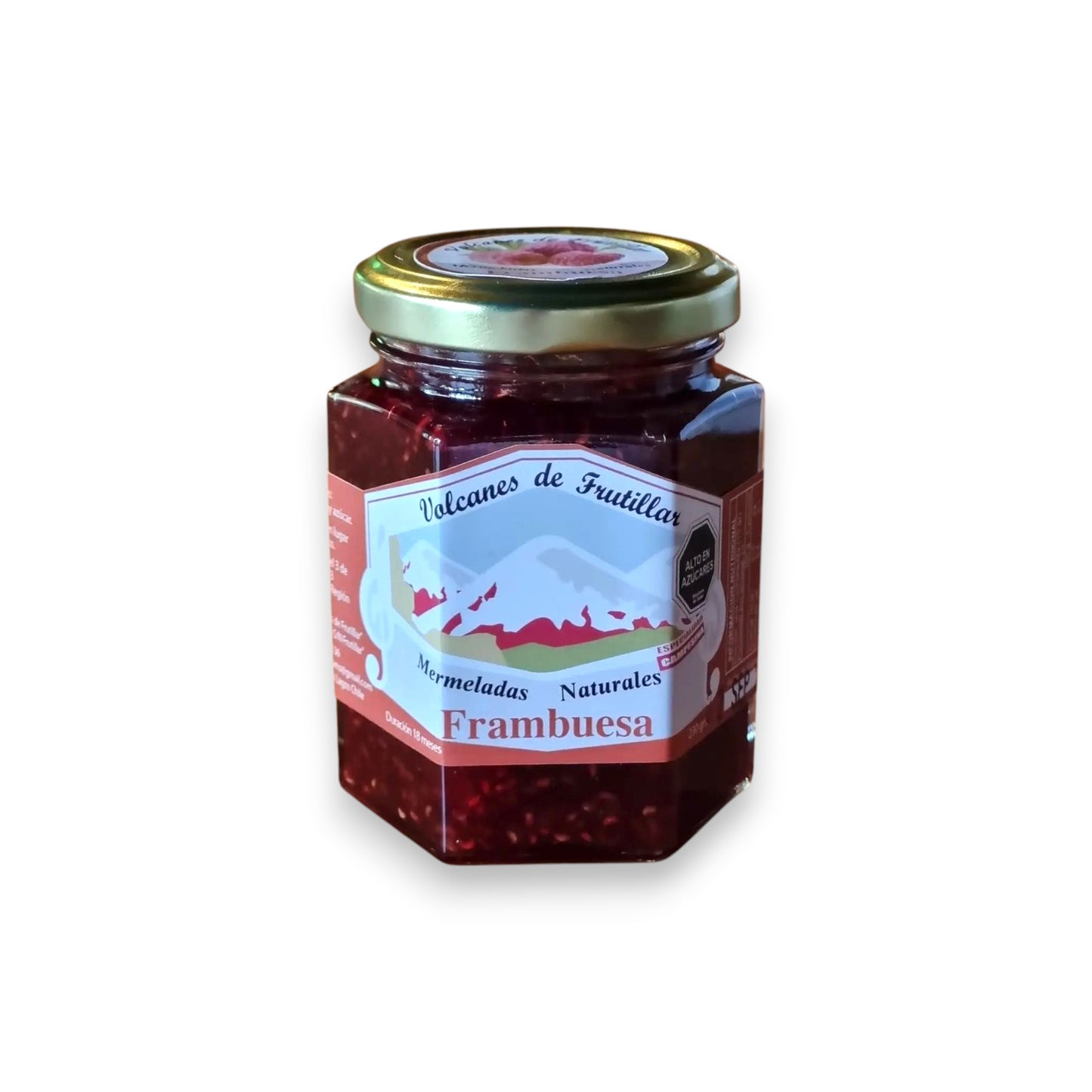Mermelada de frambuesa Volcanes de Frutillar 230 g