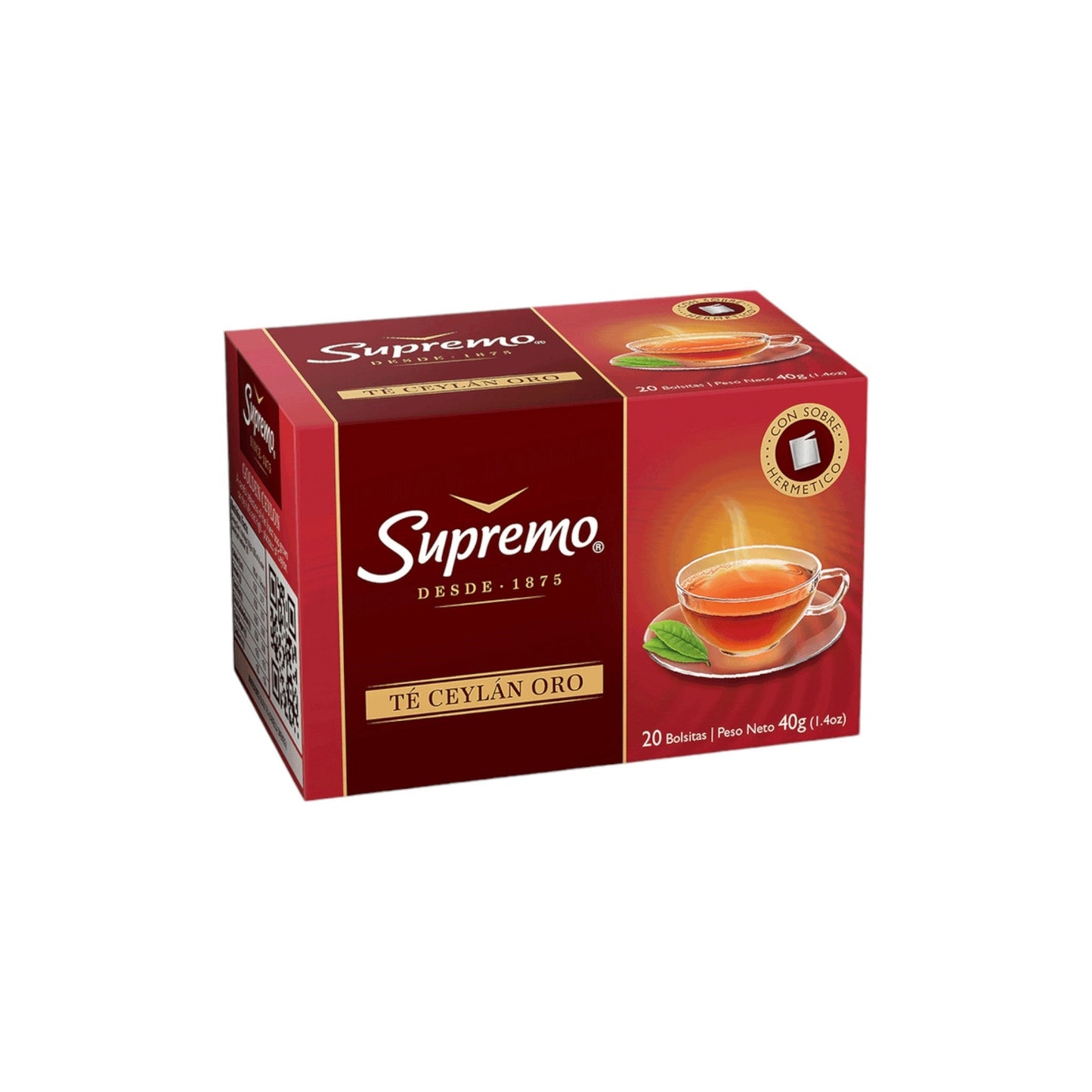 Té Ceylán oro Supremo 20 bolsitas 40 g