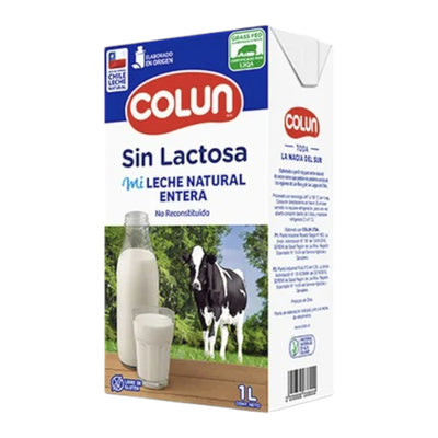 Leche natural entera sin lactosa Colun 1 L