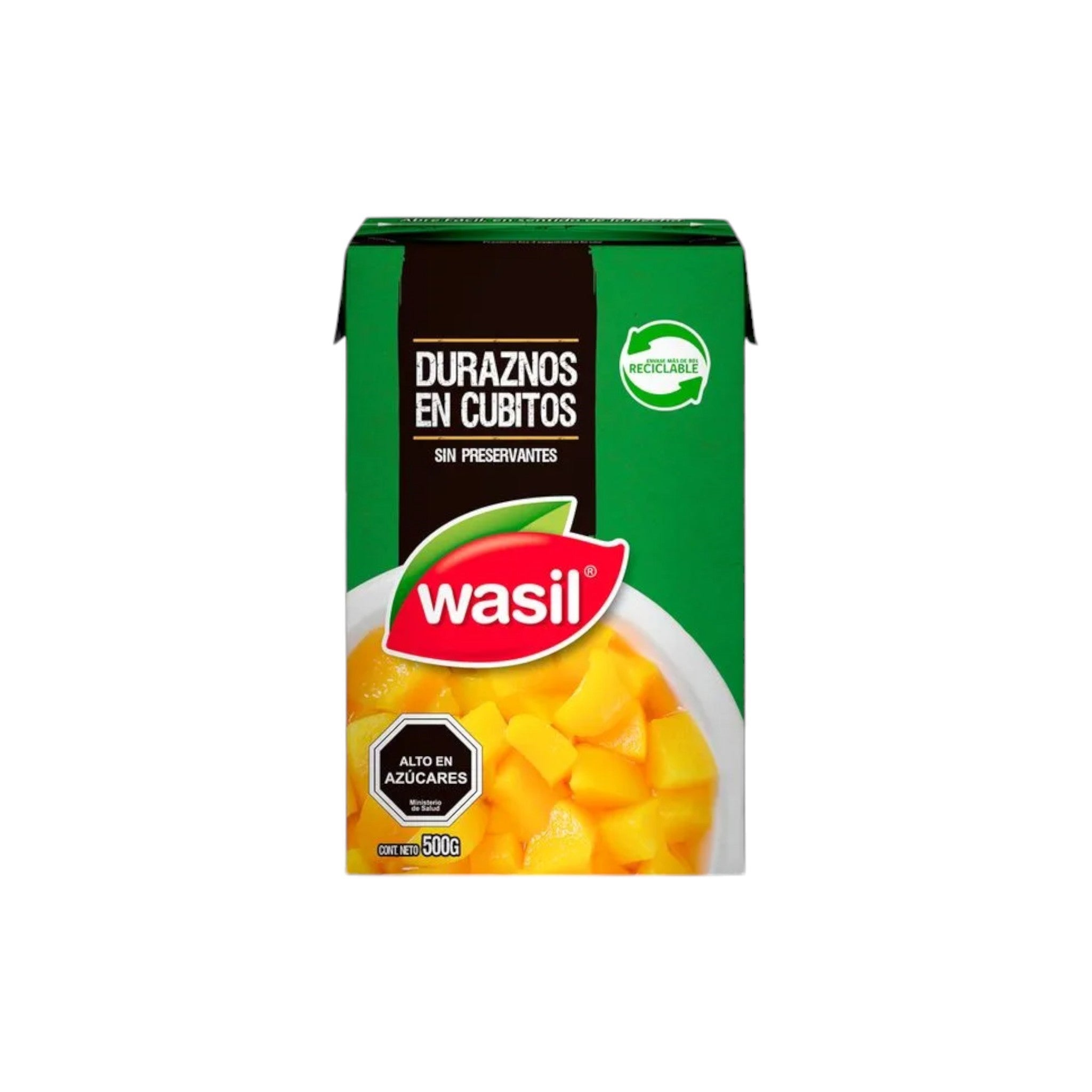 Duraznos en cubitos Wasil 500 g – Serfrut