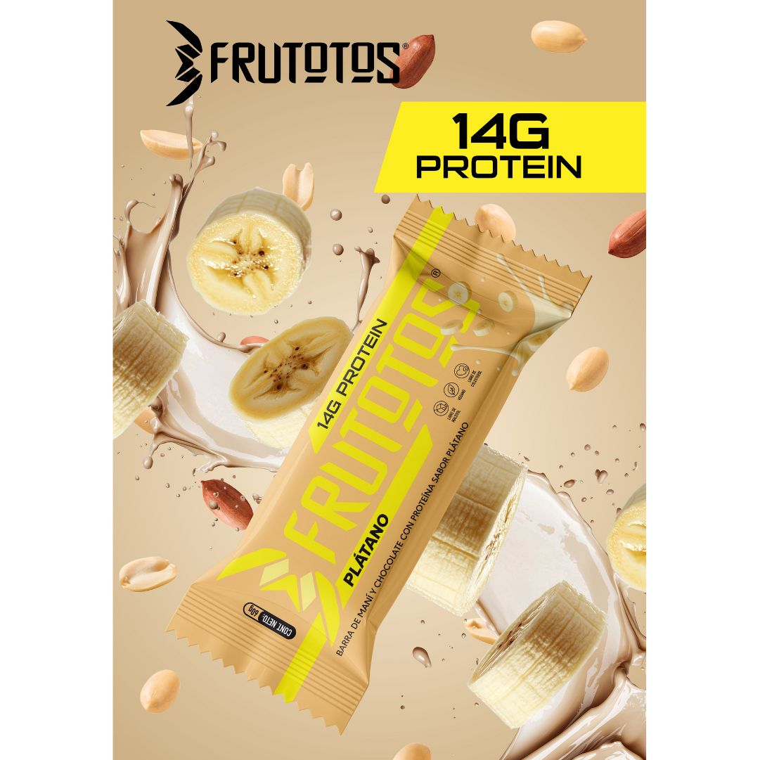 Barrita de proteína - Sabor plátano (Frutotos) producto vegano