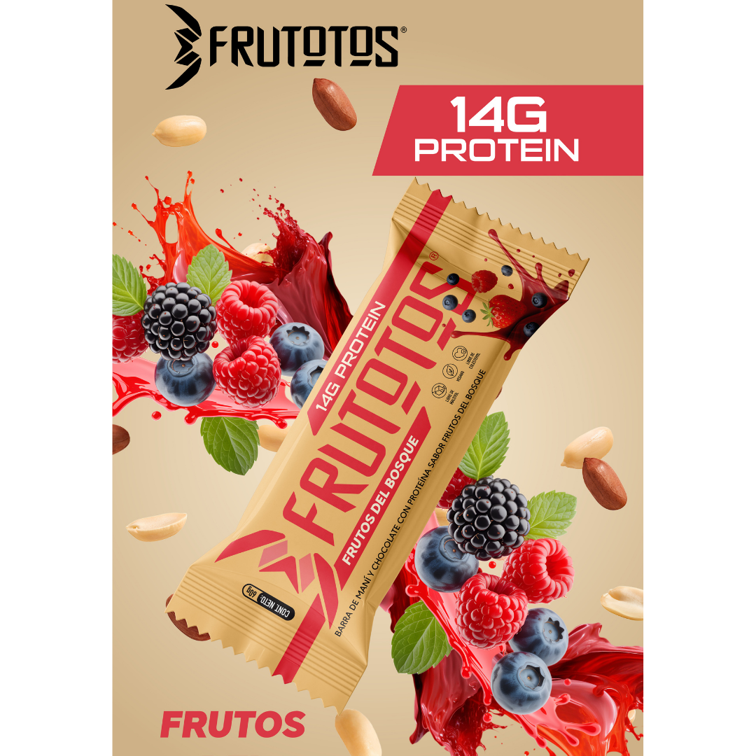 Barrita de proteína - Sabor Frutos del Bosque (Frutotos) producto vegano