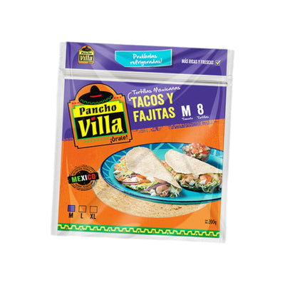 Tortilla mexicana Tacos y Fajitas Pancho Villa 8 un M 200 g